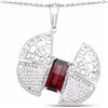Image 1 : STERLING SILVER GARNET PENDANT
