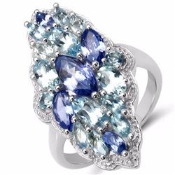 STERLING SILVER TANZANITE RING