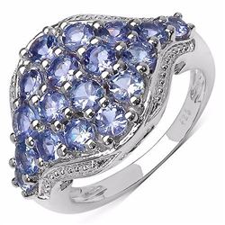 STERLING SILVER AND TANZANITE RING