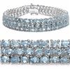 Image 1 : STERLING SILVER BLUE TOPAZ TRIPLE ROW BRACELET