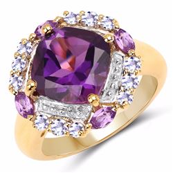 STERLING SILVER AFRICAN AMETHYST RING