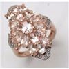 Image 1 : STERLING SILVER MORGANITE RING