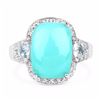 Image 3 : STERLING SILVER CABOCHON TOURQUISE RING