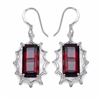 Image 1 : STERLING SILVER MOZAMBIQUE GARNET EARRING
