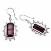 Image 2 : STERLING SILVER MOZAMBIQUE GARNET EARRING
