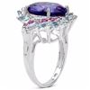 Image 3 : STERLING SILVER AFRICAN AMETHYST , RUBY, BLUE TOPAZ RING