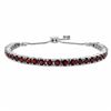 Image 1 : STERLING SILVER GARNEET TENNIS BRACELET
