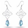 Image 1 : STERLING SILVER SWISS BLUE TOPAZ EARRING