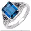Image 1 : STERLING SILVER LONDON BLUE TOPAZ AND BLUE SAPPHIRE RING