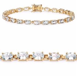 STERLING SILVER AQUAMARINE BRACELET
