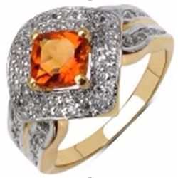 STERLING SILVER MADEIRRA CITRINE RING