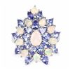 Image 3 : STERLING SILVE ETHIOPIAN OPAL AND TGANZANITE RING