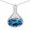 Image 1 : STERLING SILVER LONDON BLUE TOPAZ PENDANT