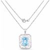 Image 2 : STERLING SILVER SWISS BLUE TOPAZ PENDANT