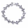 Image 2 : STERLING SILVER TANZANITE LEAF BRACELET