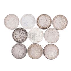 Lot of (10) 1921 $1 Morgan Silver Dollar Coins