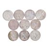 Image 1 : Lot of (10) $1 Peace Silver Dollar Coins