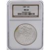 Image 1 : 1887 $1 Morgan Silver Dollar Coin NGC MS64