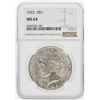 Image 2 : Lot of (20) 1922 $1 Peace Silver Dollar Coin NGC MS64