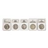 Image 1 : Lot of (5) Assorted New Orleans Mint $1 Morgan Silver Dollar Coins NGC MS64