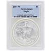 Image 1 : 2007-W $1 American Silver Eagle Coin PCGS MS69