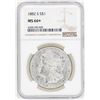 Image 1 : 1882-S $1 Morgan Silver Dollar Coin NGC MS66+