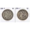 Image 1 : Lot of 1894-O & 1894-S $1 Morgan Silver Dollar Coins