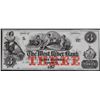 1800's $3 The West River Bank Obsolete Bank Note