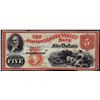 Image 1 : 1858 $5 Monongahela Valley Bank Obsolete Note