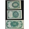 Image 2 : Set of 1874 10/25/50 Cent 5th Issue Fractional Notes