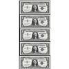 Image 1 : Lot of (5) Consecutive 1957 $1 Silver Certificate Notes Uncirculated