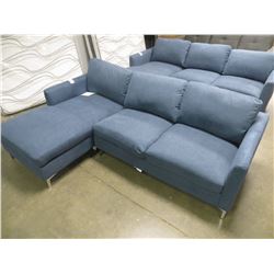 NEW BLUE 3 SEATER SECTIONAL SOFA