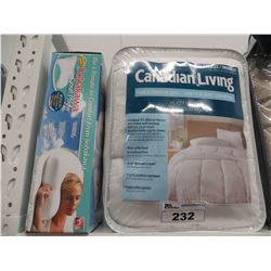 CANADIAN LIVING FULL/QUEEN DOWN ALTERNATIVE DUVET/SOBAKAWA CLOUD PILLOW