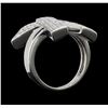 Image 4 : 18KT White Gold 1.00ctw Diamond Ring