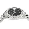 Image 4 : Rolex Mens Stainless Steel 3.15ctw Black Diamond Datejust Wristwatch