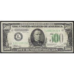 1934A $500 Federal Reserve Note San Francisco