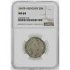 Image 1 : 1847B Hungary 20 Kreuzer Coin NGC MS64