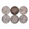 Image 2 : Lot of (6) $1 Peace Silver Dollar Coins