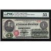 Image 1 : 1862 $1 Legal Tender Note PMG About Uncirculated 55