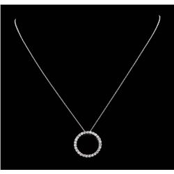 14KT White Gold Ladies 0.75ctw Diamond Circle of Life Pendant with Chain