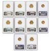 Image 2 : Lot of (10) $2 1/2 Indian Head Quarter Eagle Gold Coins NGC MS61