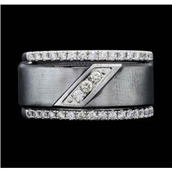 Men's 14KT White Gold 0.93ctw Diamond Wedding Ring