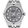 Image 2 : Rolex Mens Stainless Steel Meteorite Diamond & Ruby Datejust Wristwatch