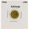 Image 1 : 1783 Charles III Spanish 1/2 Escudos Gold Coin