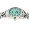 Image 2 : Rolex Mens Stainless Steel Green MOP String Diamond & Emerald Datejust Wristwatc