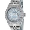 Image 1 : Rolex Stainless Steel Mother Of Pearl String Diamond VS Datejust Ladies Watch