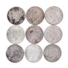 Image 1 : Lot of (9) $1 Peace Silver Dollar Coins