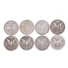 Image 2 : Lot of (8) Pre 1921 $1 Morgan Silver Dollar Coins