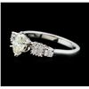 Image 2 : Platinum 1.11ctw Diamond Ring