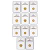 Image 1 : Lot of (11) $2 1/2 Indian Head Quarter Eagle Gold Coins NGC MS61